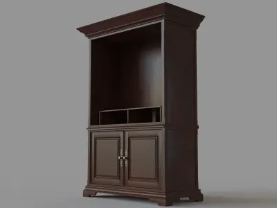 Old Entertainment Media Console 3D model