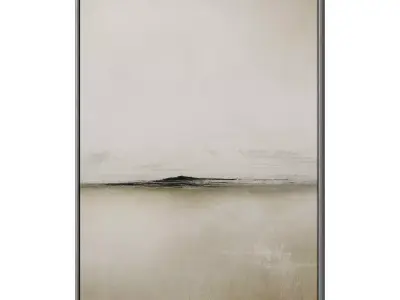 Set of 3 Abstract Paintings in Frames 3D model 130