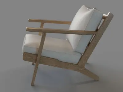 Carissa Lounge Chair Avant Natural Honey Grey Oak 3D model