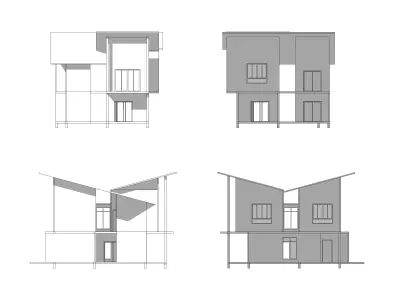 2 Floor House A1 3D model