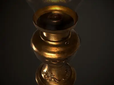 Oil Lamp 1 Low-poly 3D model