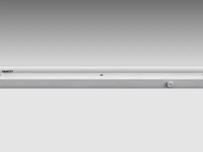 Single Fluorescent Tube Fixture Low-poly 3D model