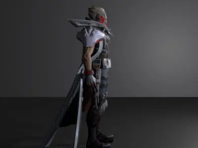 cyberpunk space 3D model