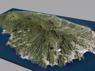 Saint Vincent and the Grenadines Caribbean Sea 3D model