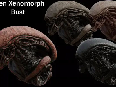 Alien Xenomorph Big Chap for 3D Printing 3D 3D model