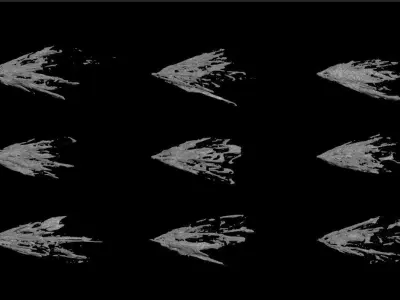 Muzzle Flash Gun Low-poly 3D model