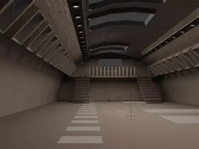 Empty Warehouse Free low-poly 3D model