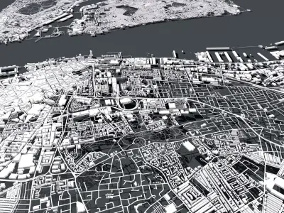 Cityscape Liverpool United Kingdom 3D model