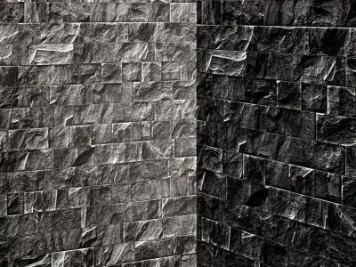 Stone slate black 3D 42 3D model