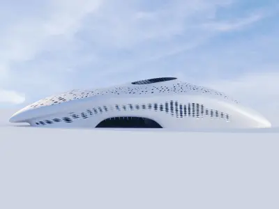 Futuristic building 7 3D model