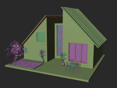 Isometric Modern House - Exterior 3D model