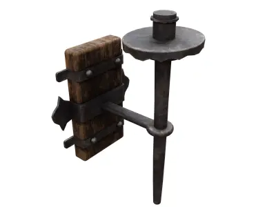 Medieval Torch  Low-poly 3D model purchase