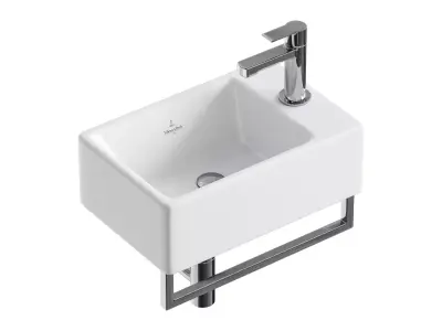 Villeroy Boch Memento Basin and Towel Rail Bundle 3D model