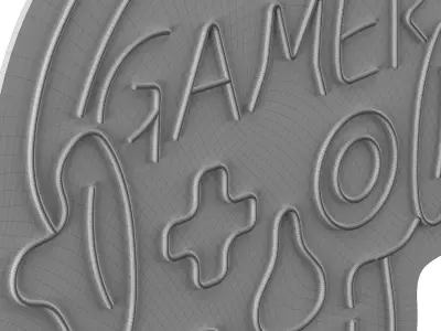 Gamer Neon Sign 3D model