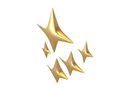 Sparkling Symbol v1 004 Low-poly 3D model