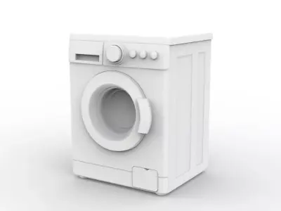 Realistic Washing Machine 3D Printable 3D print model