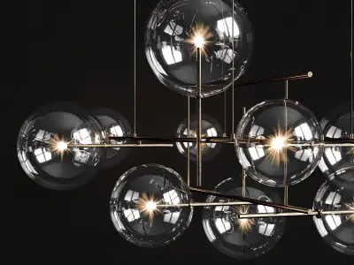 Chandelier Gallotti and Radice Bolle horizontal 3D model