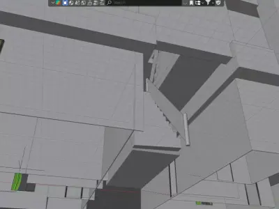 apartment building whit interior  3D model