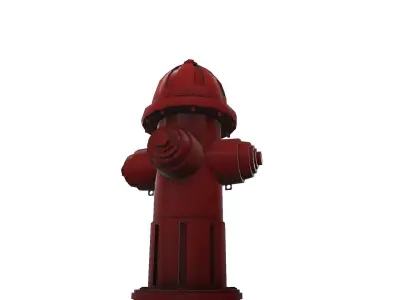 Fire Hydrant Low-poly 3D model