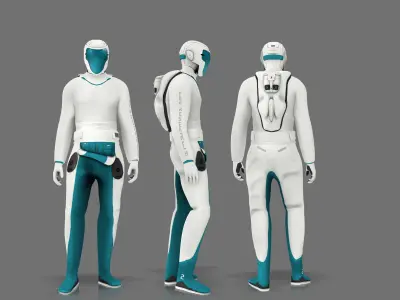 Sci-fi Space Suit Low-poly 3D model