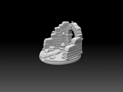 Fantasy Miniature Base -3D printing model 3D print model