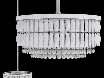 Restoration Hardware PORTIA CRYSTAL SMALL PENDANT Brass 3D model