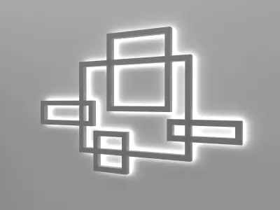 wall  light Low-poly 3D model