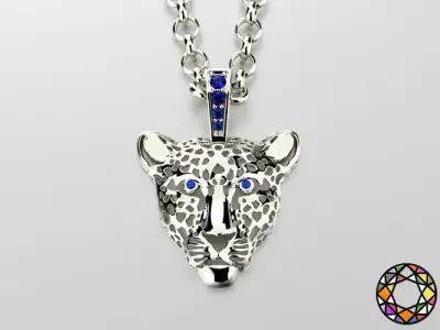 Light leopard pendant 0076 v1 3D print model