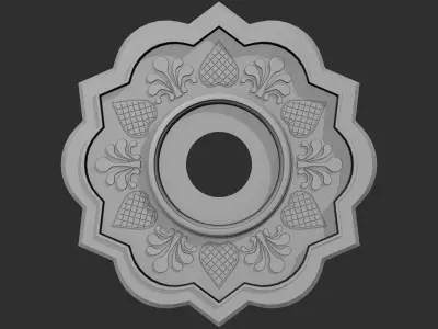 Ceiling pop design for fan and light   interior design  3D model