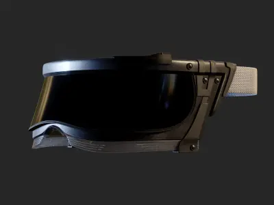 Futuristic scifi cyberpunk goggles - head not included 3D model