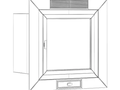 Wall Fireplace 6 3D model