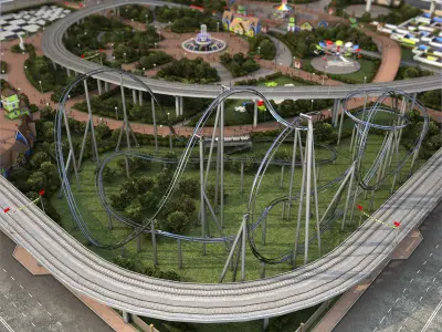 Amusement Park Low-poly 3D model