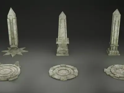 Ancient Monument Pack Low-poly 3D model