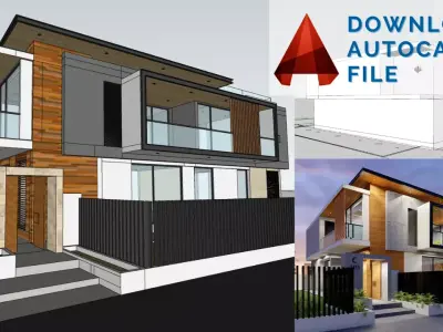 Modern House Design Architecture Plans Download AutoCAD Files 3D model