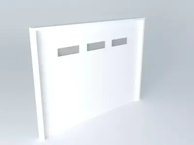 Animated garage door 3D model