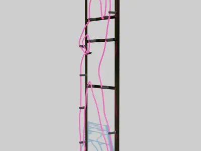 Neon Girl Sign 3D model