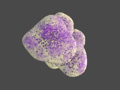 Fantasy Mushroom I08 Purple Yellow - Scene Backdrop Design Low-poly 3D model