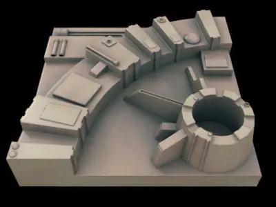 Sci-Fi Landscape Construction Kit Low-poly 3D model