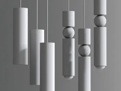 Nano Tube Suspension Light 3D model