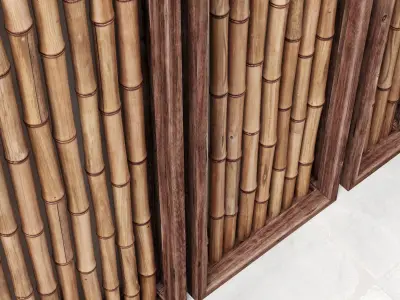 Bamboo decor frame 3D model