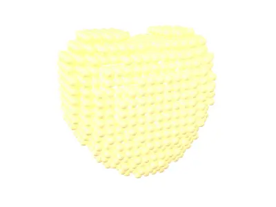 Voxel Heart Round Style v1 010 3D model