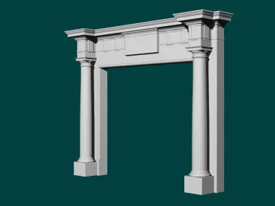 Georgian style fireplaces series No5 3D model