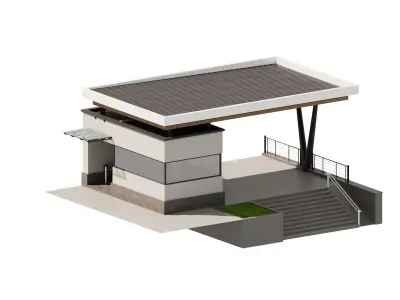 security room facade design  3D model