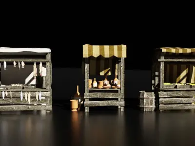 medieval knight Low-poly 3D model