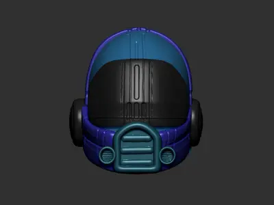 helmet high poly sculpt 3d printable ver 7 3D model 3D model