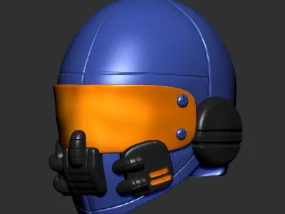 helmet high poly sculpt 3d printable ver 7 3D model 3D model 55