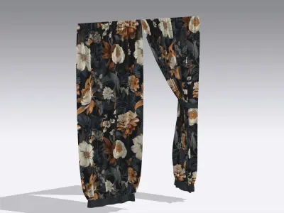 Curtain Low-poly 3D model