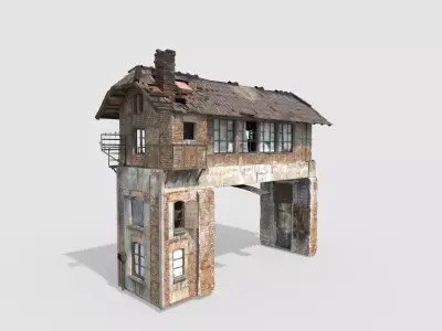 Abandoned Railroad Signal Box 3D model
