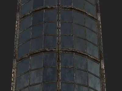 IronWork Mall Glass Low-poly 3D model