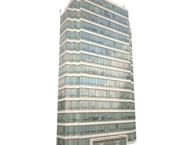 High Rise Pack of 3 Low-poly 3D model